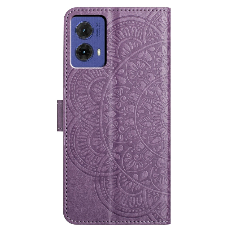 For Motorola Moto G85 Flower Embossed Leather Phone Case