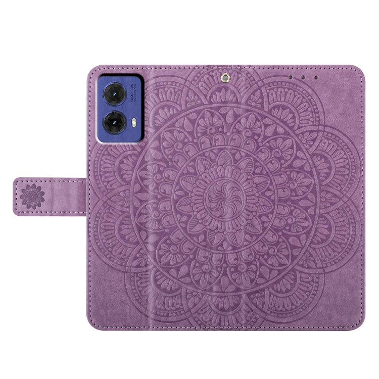 For Motorola Moto G85 Flower Embossed Leather Phone Case