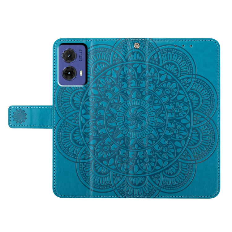 For Motorola Moto G85 Flower Embossed Leather Phone Case