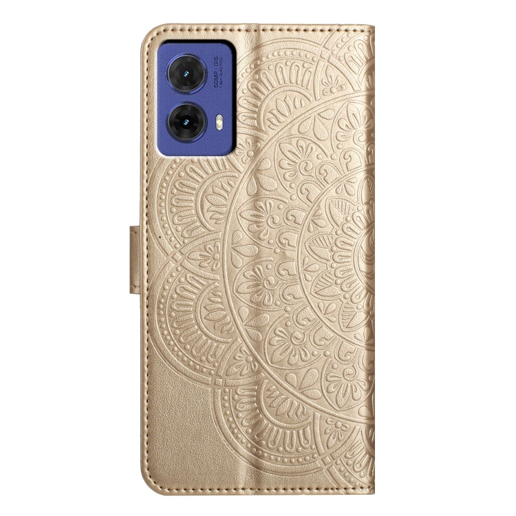 For Motorola Moto G85 Flower Embossed Leather Phone Case