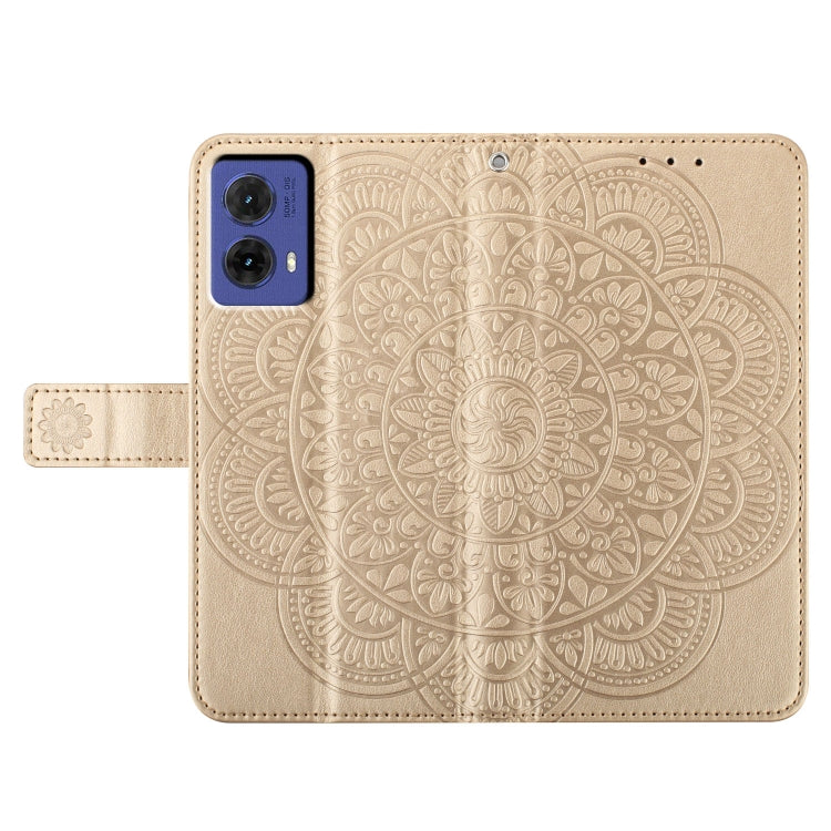 For Motorola Moto G85 Flower Embossed Leather Phone Case