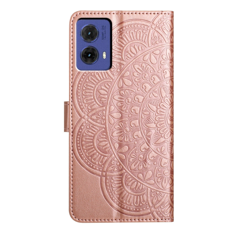 For Motorola Moto G85 Flower Embossed Leather Phone Case