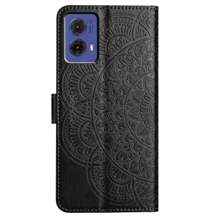 For Motorola Moto G85 Flower Embossed Leather Phone Case