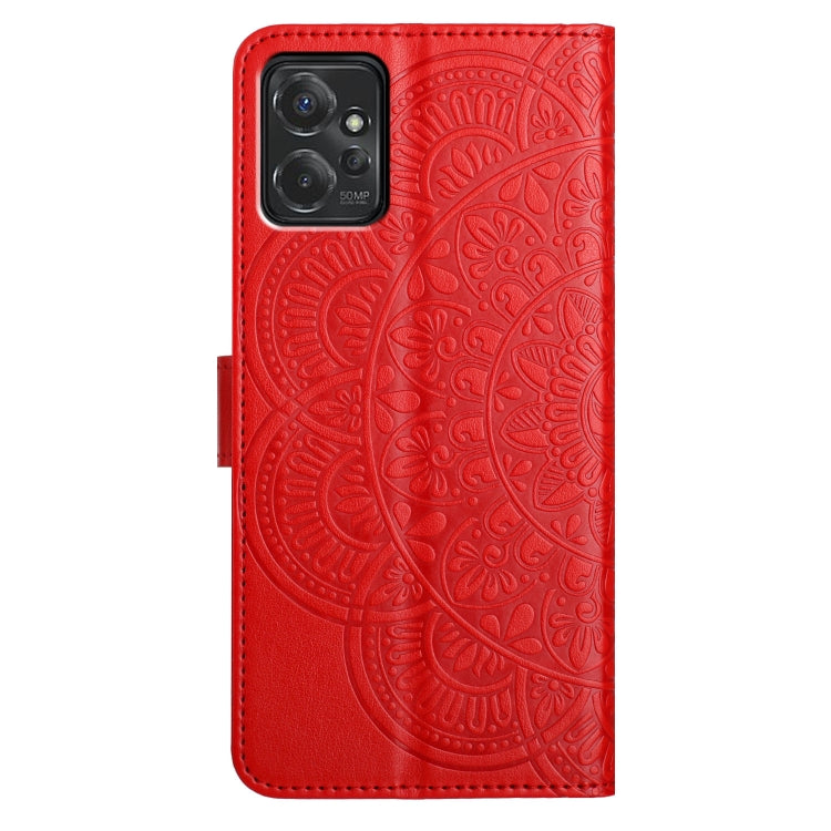 For Motorola Moto G Power 5G Flower Embossed Leather Phone Case