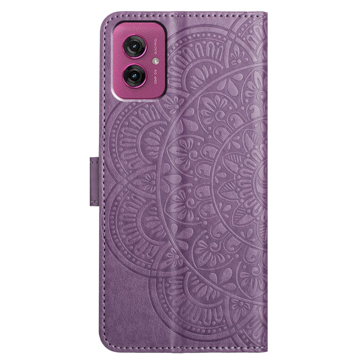 For Motorola Moto G55 Flower Embossed Leather Phone Case