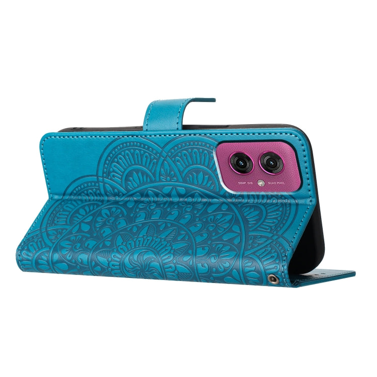 For Motorola Moto G55 Flower Embossed Leather Phone Case