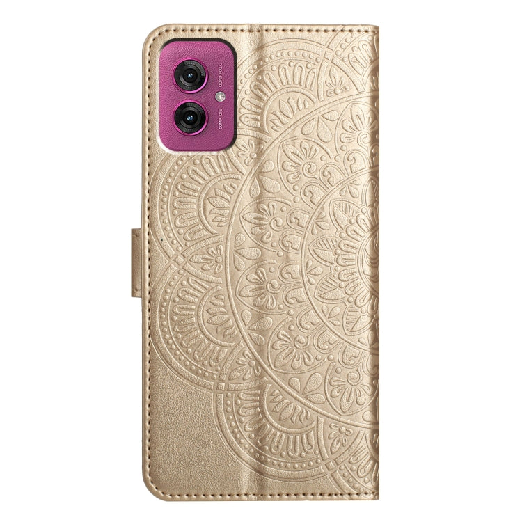 For Motorola Moto G55 Flower Embossed Leather Phone Case