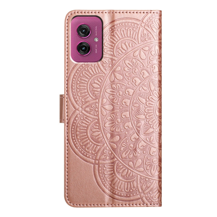 For Motorola Moto G55 Flower Embossed Leather Phone Case