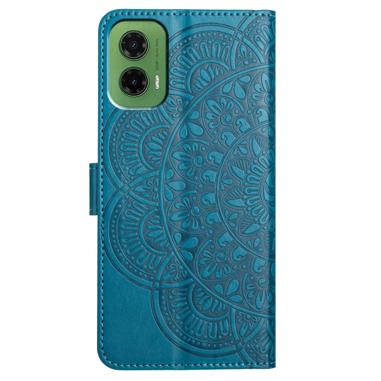 For Motorola Moto G35 Flower Embossed Leather Phone Case