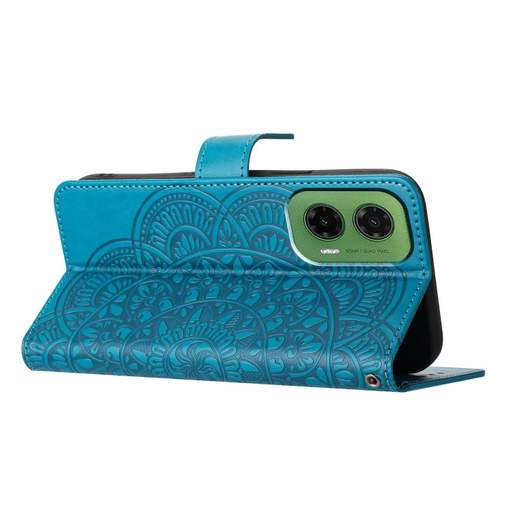 For Motorola Moto G35 Flower Embossed Leather Phone Case