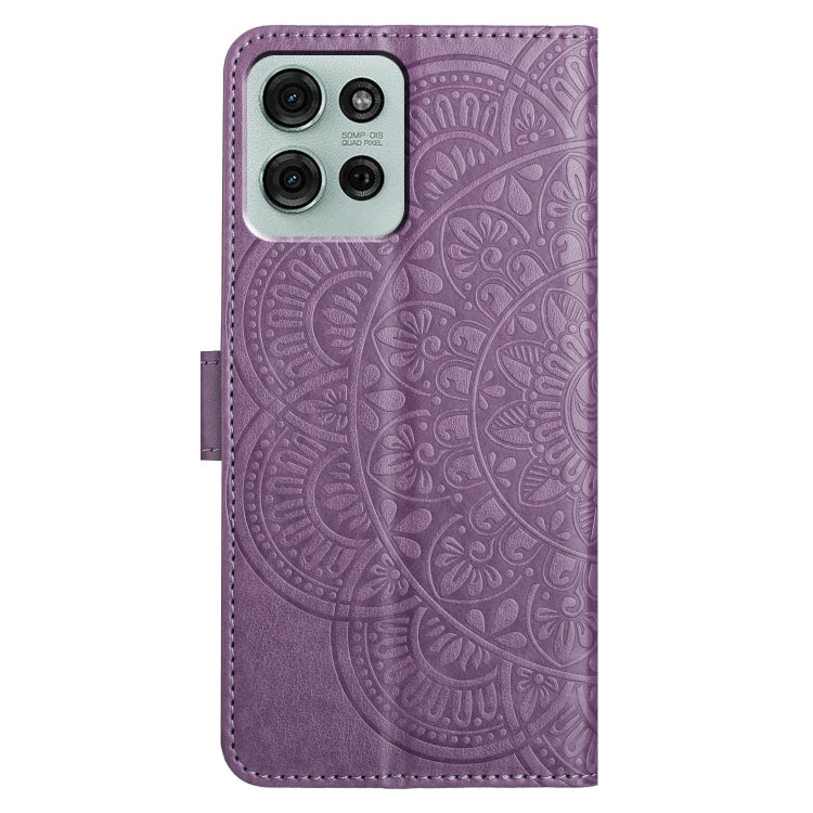 For Motorola Moto G75 5G Flower Embossed Leather Phone Case