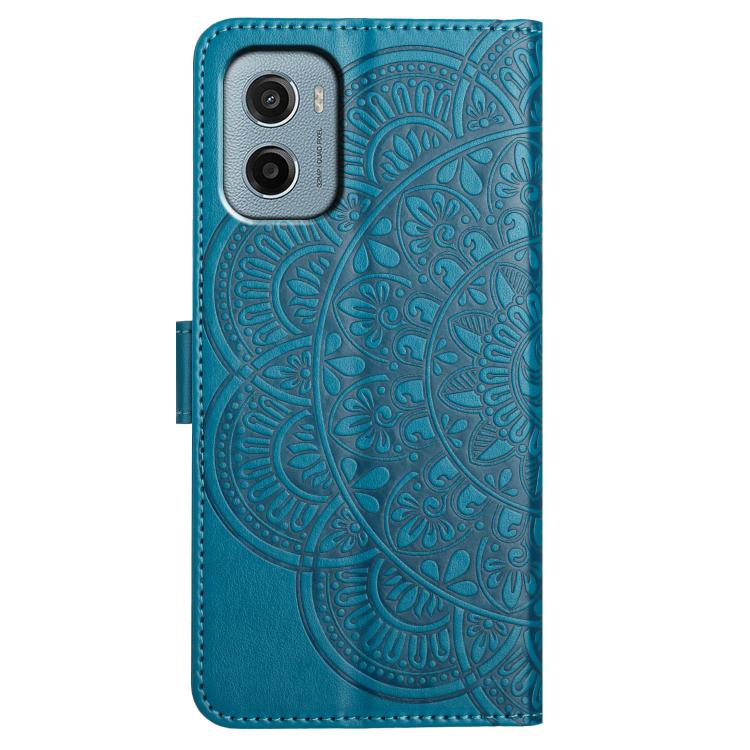 For Motorola Moto E15 Flower Embossed Leather Phone Case