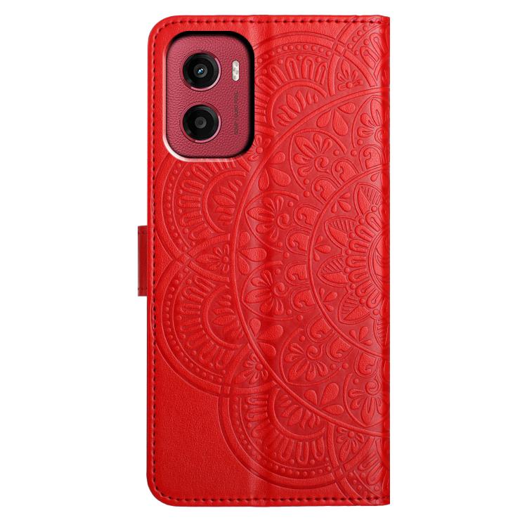 For Motorola Moto G05 Flower Embossed Leather Phone Case