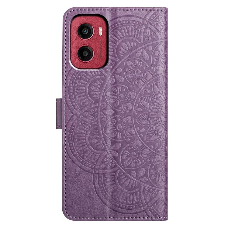 For Motorola Moto G05 Flower Embossed Leather Phone Case