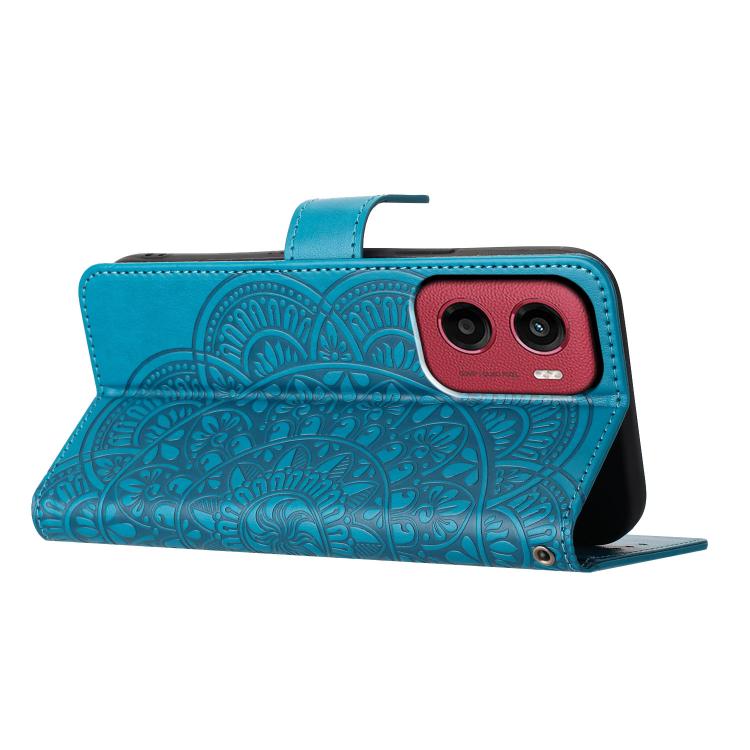 For Motorola Moto G05 Flower Embossed Leather Phone Case
