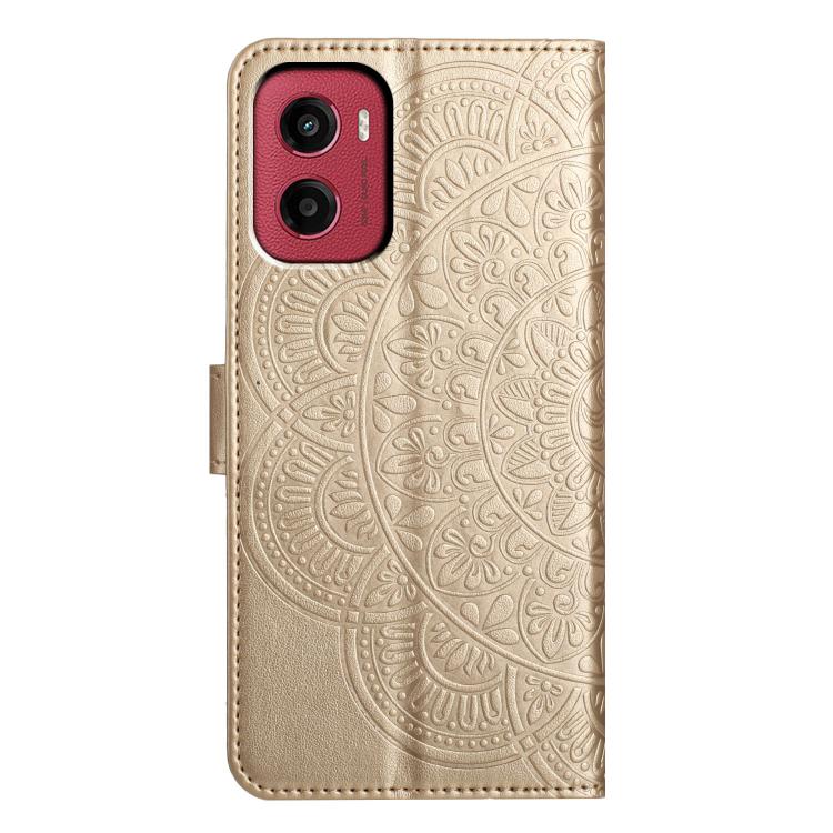 For Motorola Moto G05 Flower Embossed Leather Phone Case