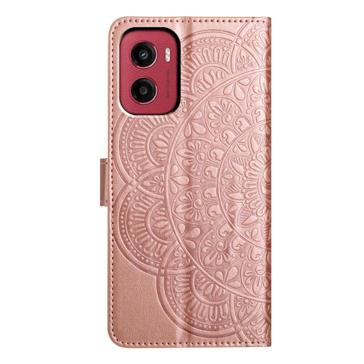For Motorola Moto G05 Flower Embossed Leather Phone Case
