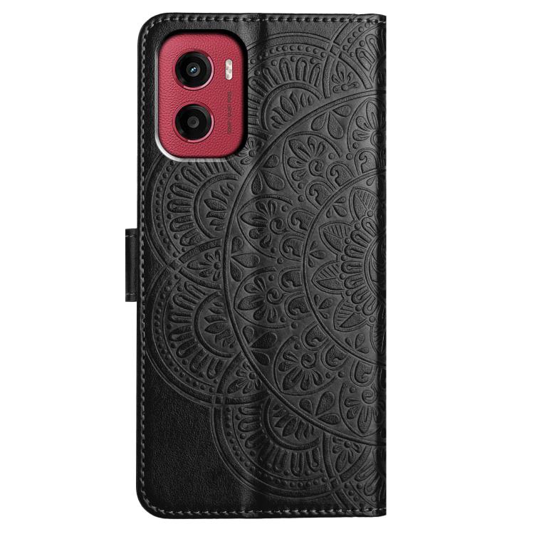 For Motorola Moto G05 Flower Embossed Leather Phone Case