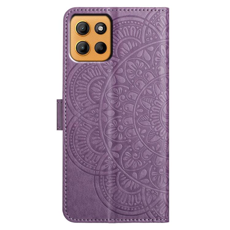 For Motorola Moto G15 Flower Embossed Leather Phone Case