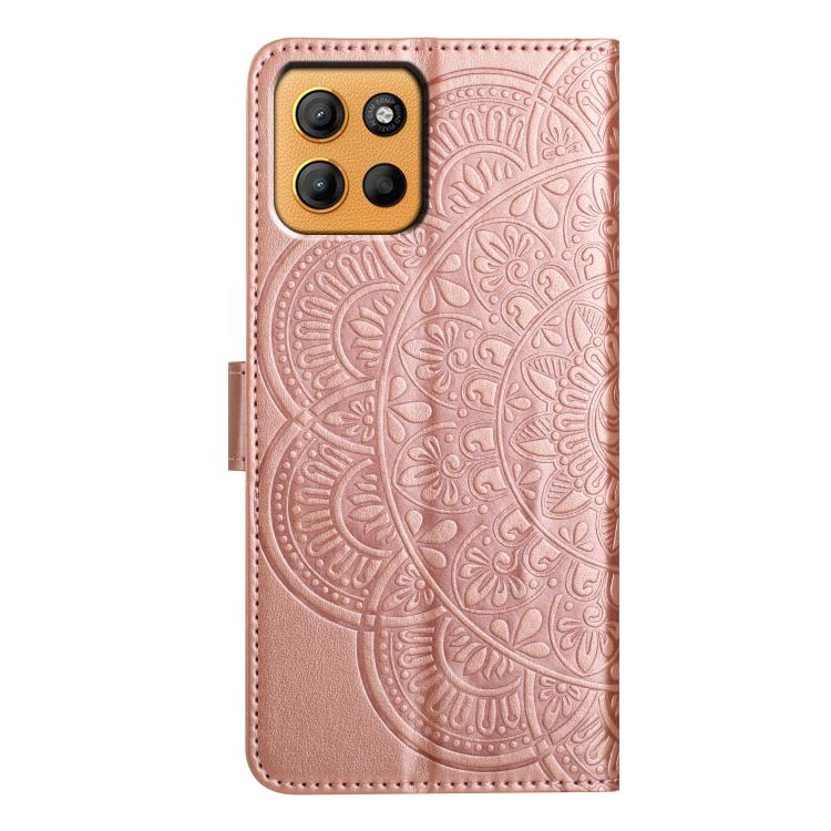 For Motorola Moto G15 Flower Embossed Leather Phone Case