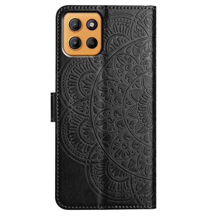 For Motorola Moto G15 Flower Embossed Leather Phone Case
