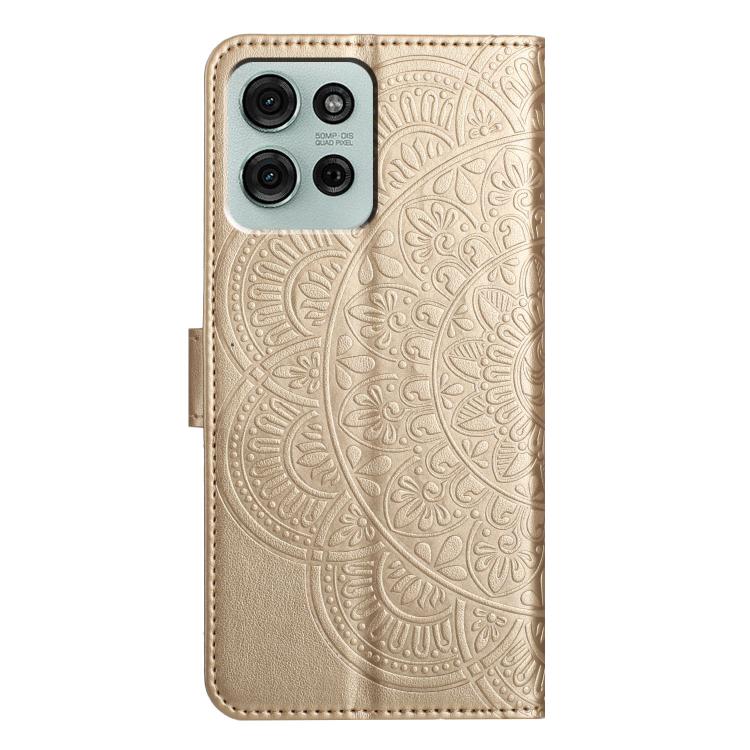For Motorola Moto G56 5G Flower Embossed Leather Phone Case