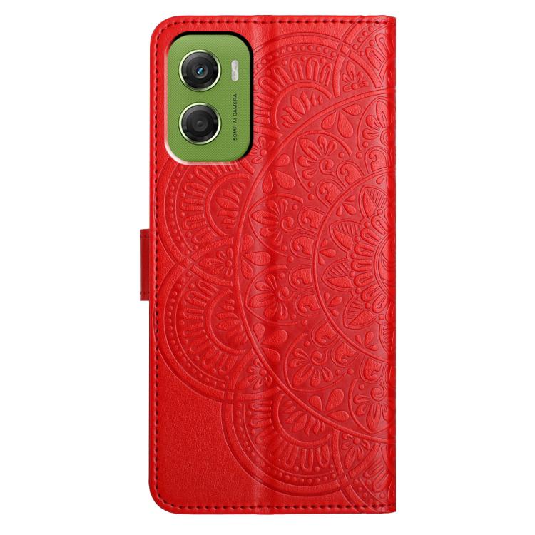 For Motorola Moto G06 4G Flower Embossed Leather Phone Case