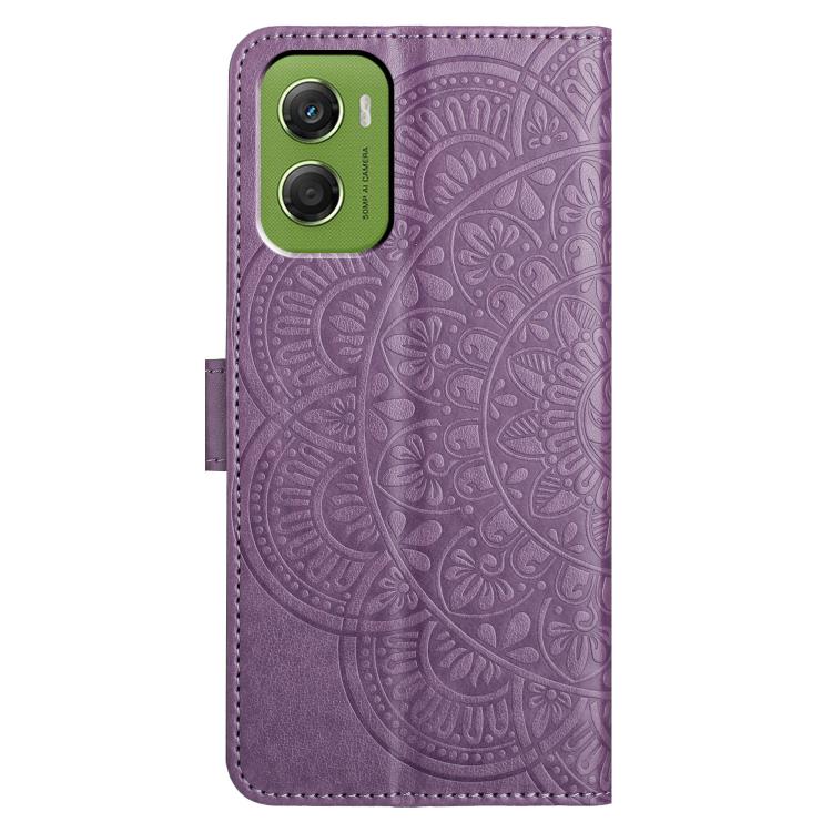 For Motorola Moto G06 4G Flower Embossed Leather Phone Case