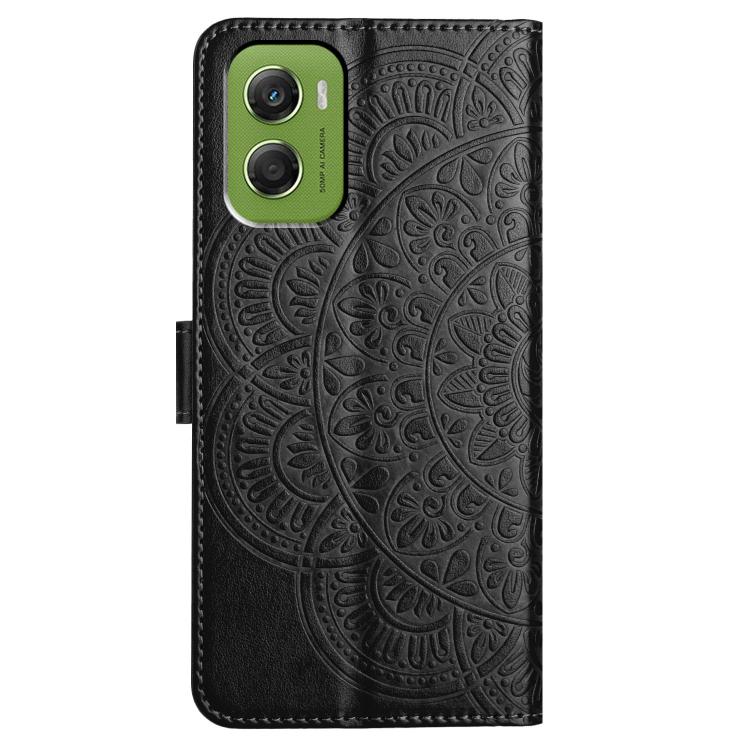 For Motorola Moto G06 4G Flower Embossed Leather Phone Case
