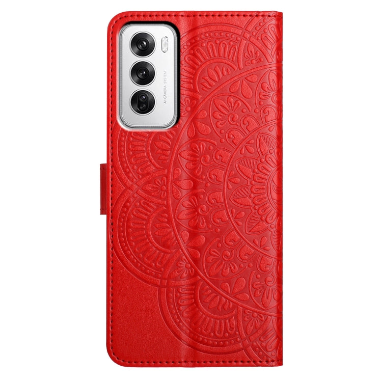 For OPPO Reno12 Global Flower Embossed Leather Phone Case