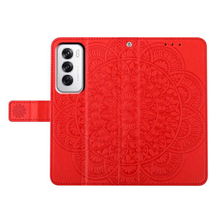For OPPO Reno12 Global Flower Embossed Leather Phone Case