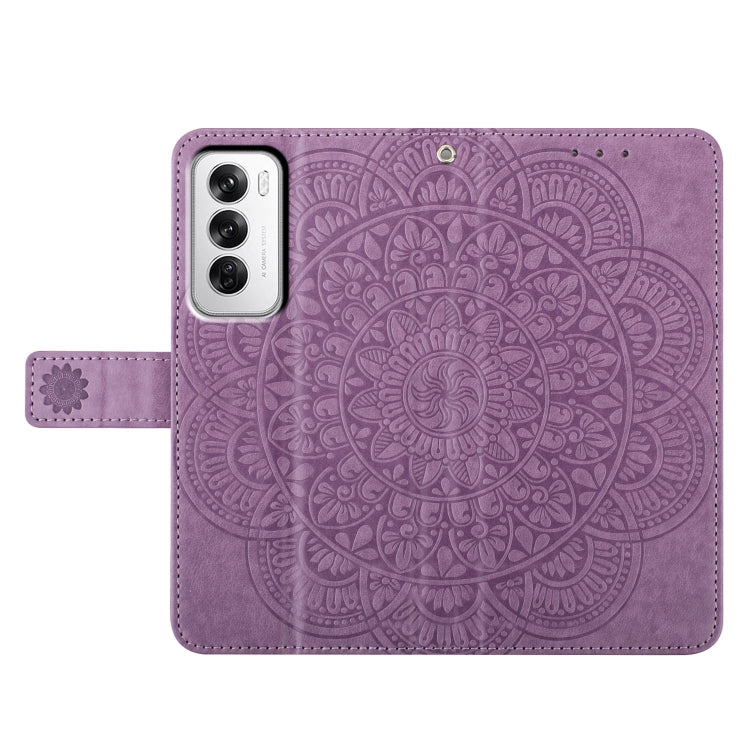 For OPPO Reno12 Global Flower Embossed Leather Phone Case