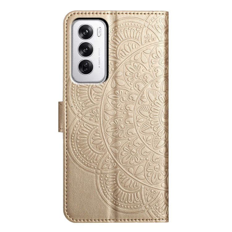 For OPPO Reno12 Global Flower Embossed Leather Phone Case
