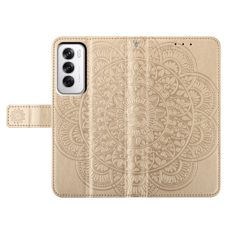 For OPPO Reno12 Global Flower Embossed Leather Phone Case
