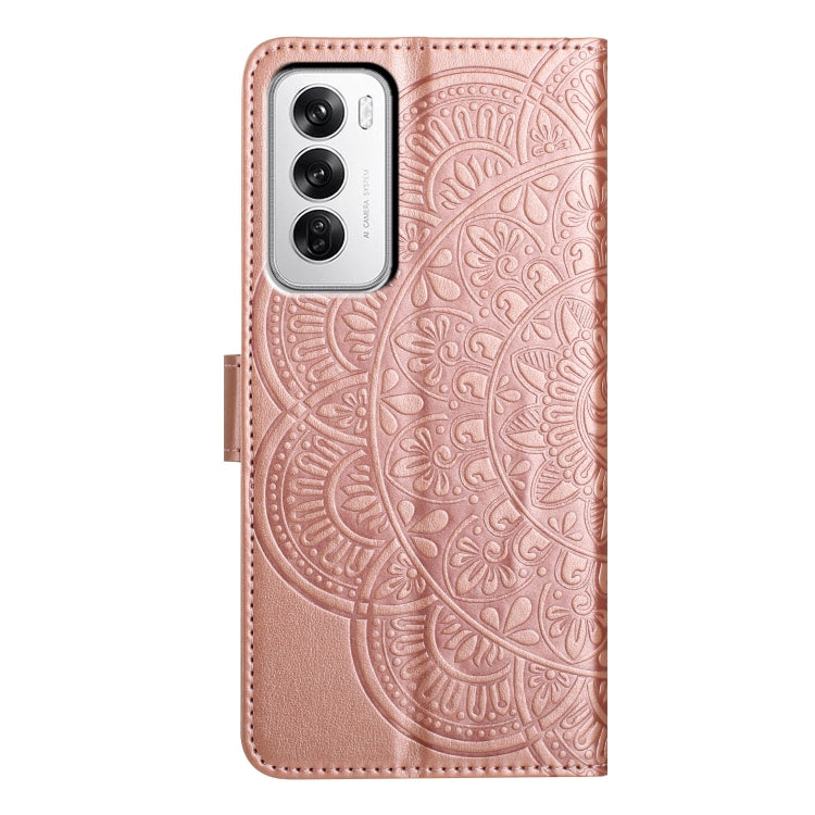 For OPPO Reno12 Global Flower Embossed Leather Phone Case