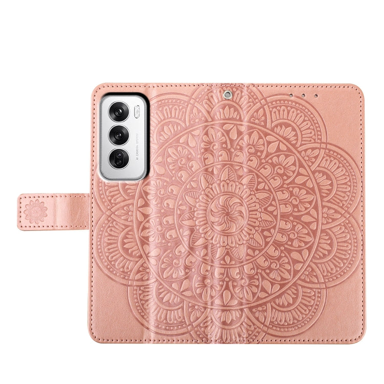 For OPPO Reno12 Global Flower Embossed Leather Phone Case