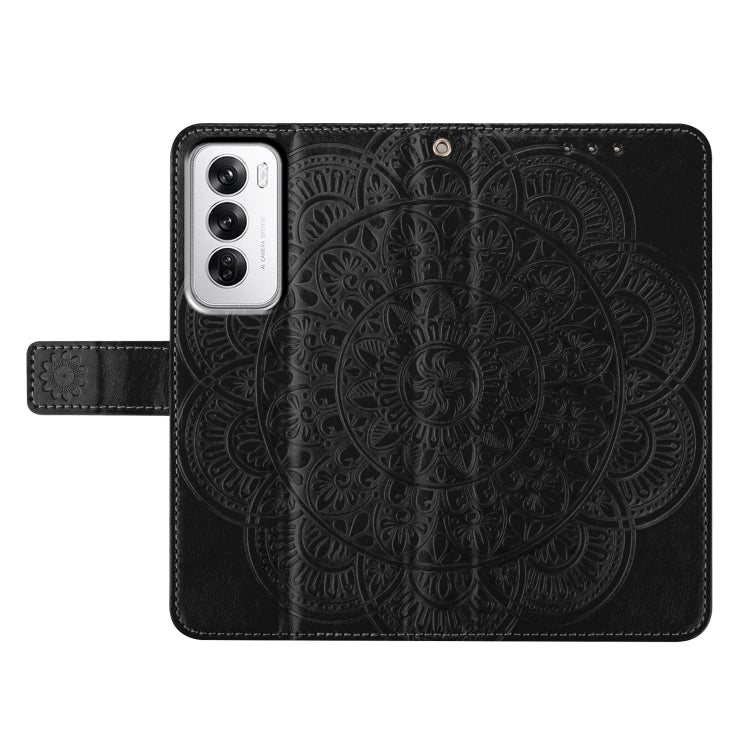 For OPPO Reno12 Global Flower Embossed Leather Phone Case