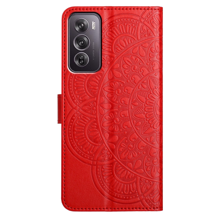 For OPPO Reno12 Pro Global Flower Embossed Leather Phone Case