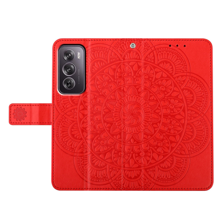 For OPPO Reno12 Pro Global Flower Embossed Leather Phone Case