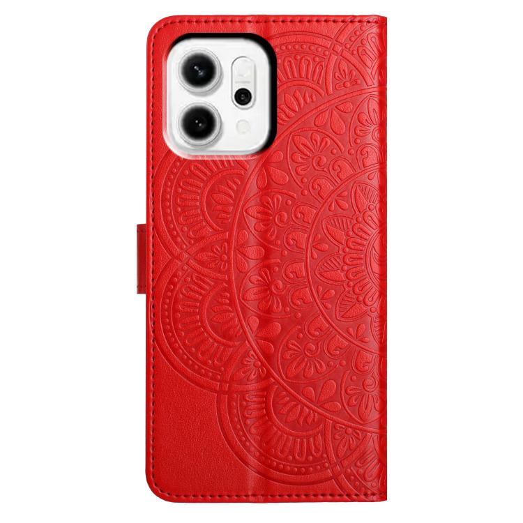 For OPPO Reno14 Global Flower Embossed Leather Phone Case