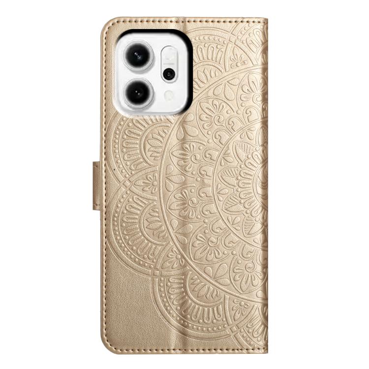 For OPPO Reno14 Global Flower Embossed Leather Phone Case