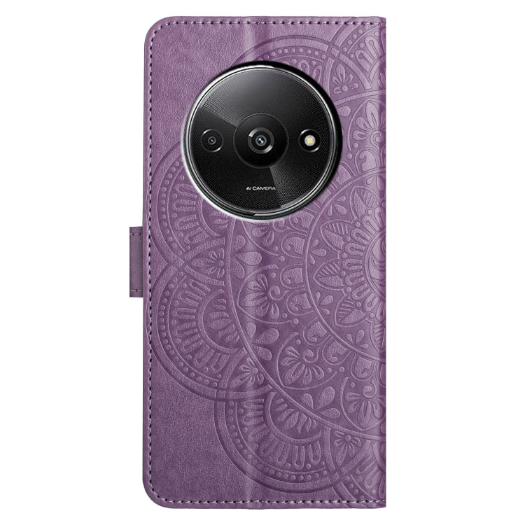 For Redmi A3 Flower Embossed Leather Phone Case