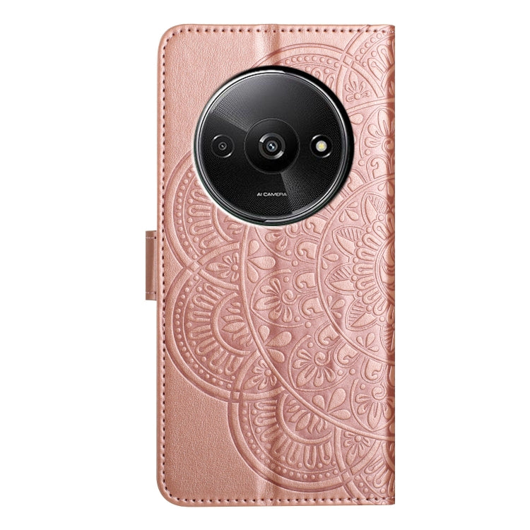 For Redmi A3 Flower Embossed Leather Phone Case