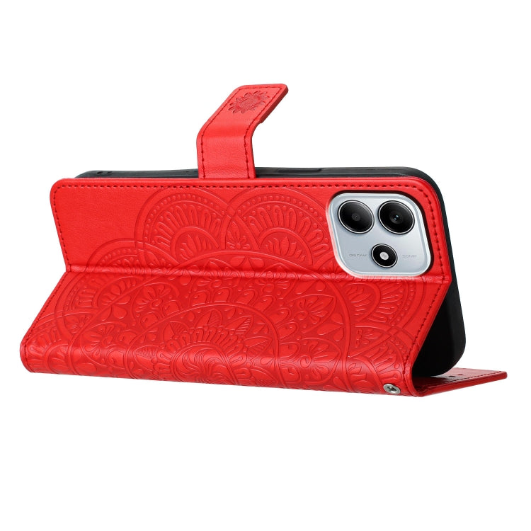 For Redmi Note 14 5G Flower Embossed Leather Phone Case