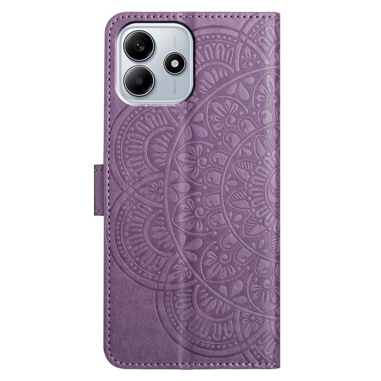 For Redmi Note 14 5G Flower Embossed Leather Phone Case