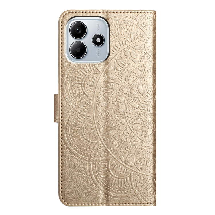 For Redmi Note 14 5G Flower Embossed Leather Phone Case