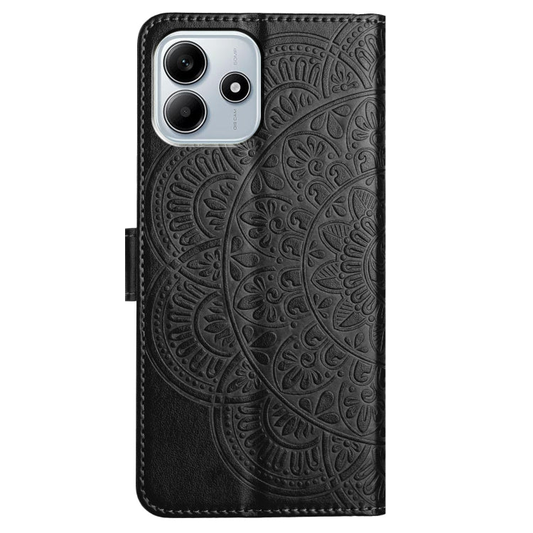 For Redmi Note 14 5G Flower Embossed Leather Phone Case