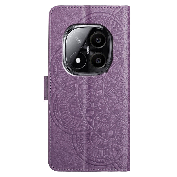 For Redmi Note 14 Pro 5G Flower Embossed Leather Phone Case