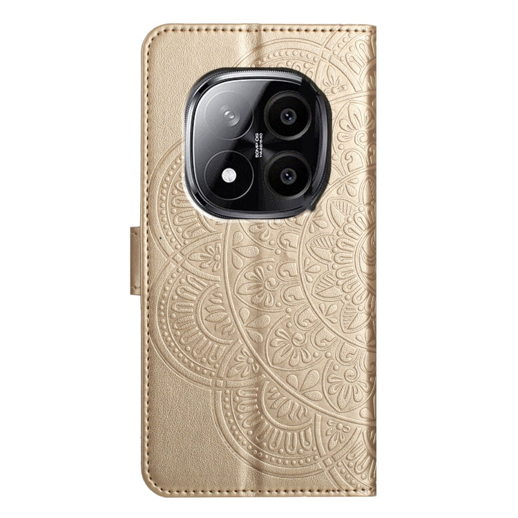 For Redmi Note 14 Pro 5G Flower Embossed Leather Phone Case