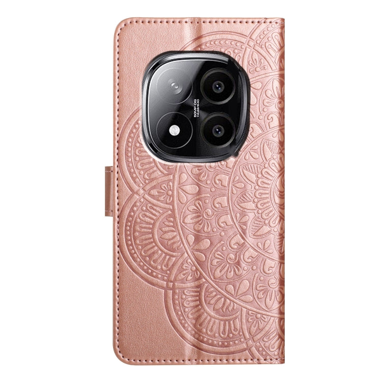 For Redmi Note 14 Pro 5G Flower Embossed Leather Phone Case